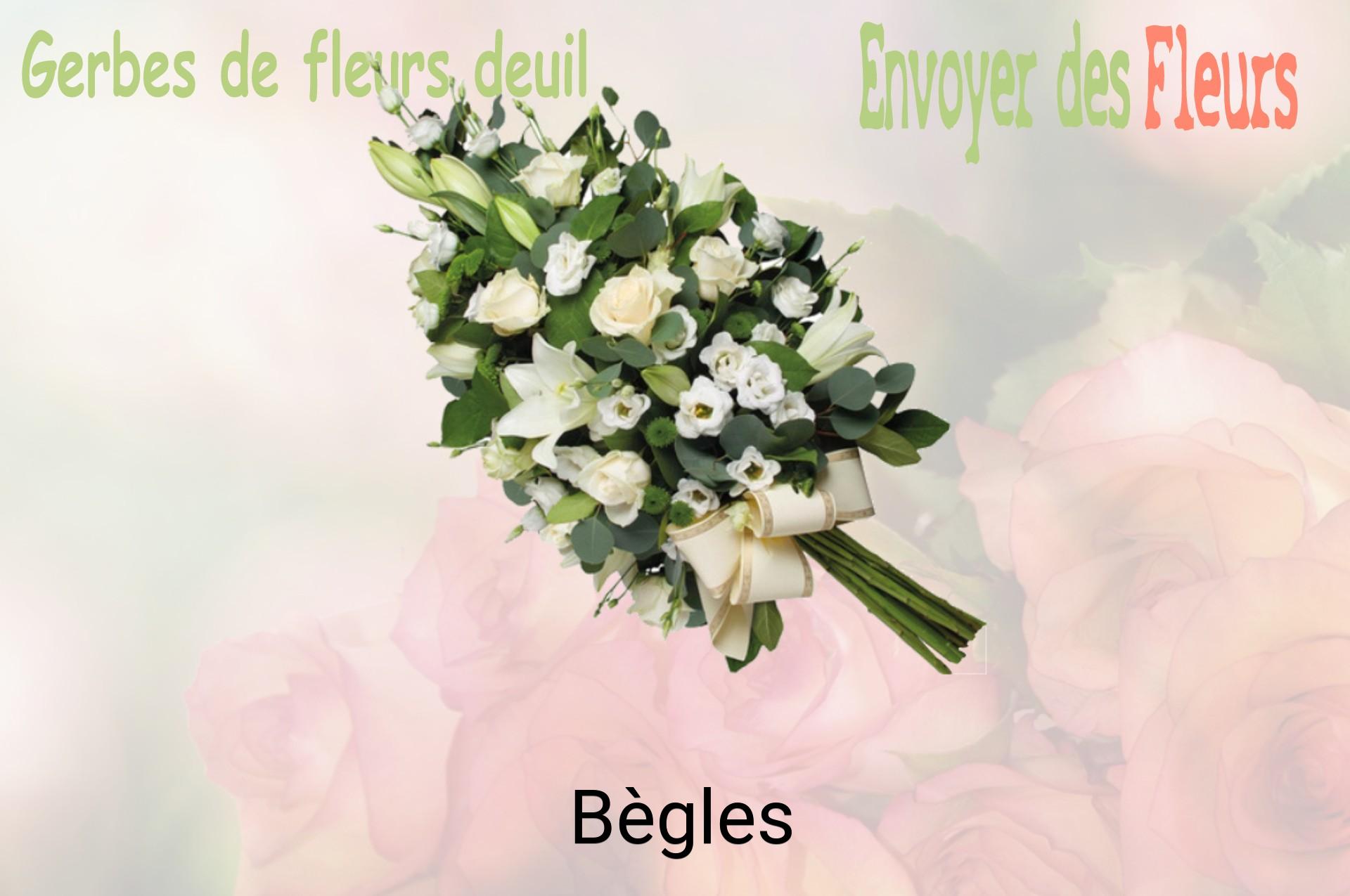 Gerbe de fleurs de deuil livrée à Bègles